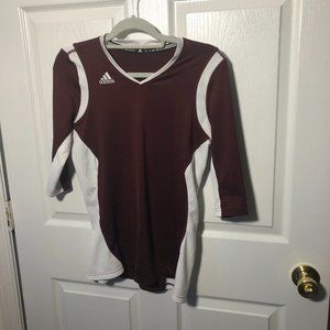 Adidas women sports merlot sweater, 3/4 sleeves, M